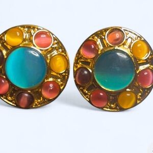 Monet Elegant Multicolor Stud Earrings